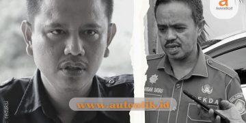 Ketua KPU Kabupaten Pohuwato, Firman Ikhwan (kiri) - Sekda Pohuwato, Iskandar Datau (kanan).