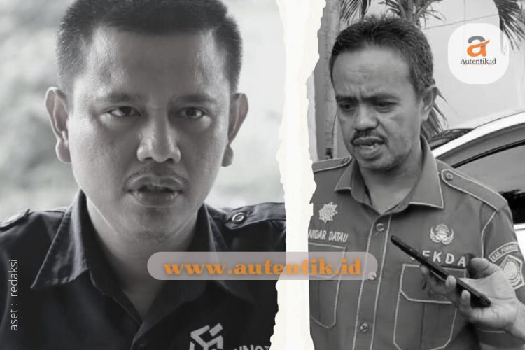 Ketua KPU Kabupaten Pohuwato, Firman Ikhwan (kiri) - Sekda Pohuwato, Iskandar Datau (kanan).