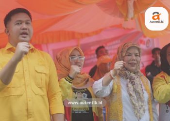 Kampanye Partai Golkar di Kecamatan Duhiadaa, Kabupaten Pohuwato, Sabtu (20/1/2024).  (aset : erik/wn)