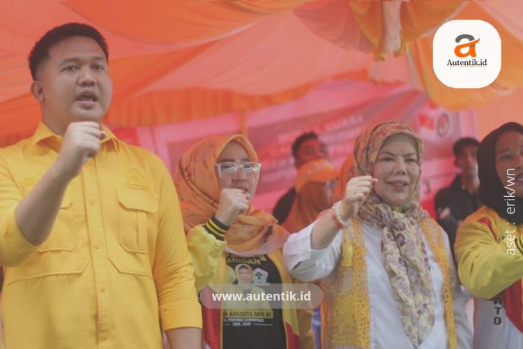 Kampanye Partai Golkar di Kecamatan Duhiadaa, Kabupaten Pohuwato, Sabtu (20/1/2024).  (aset : erik/wn)