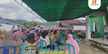 Kampanye tatap muka terbatas calon Anggota DPD RI, Syarif Mbuinga di Kabupaten Gorontalo Utara, Sabtu (20/1/2024).