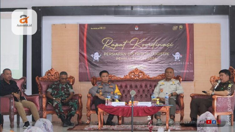 Rapat Koordinasi persiapan distribusi logistik pemilu 2024, Rabu (7/2/2024).