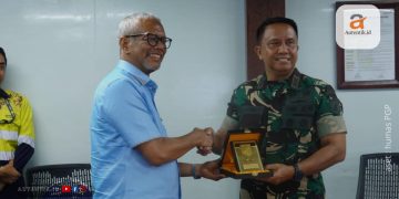 Kunjungan Pangdam XIII/Merdeka, Mayjen TNI Legowo W.R. Jatmiko  di Pani Gold Project, Rabu (7/2/2024).