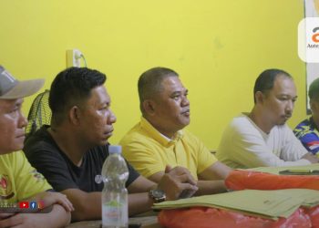 Konferensi pers DPD II Golkar Pohuwato, Sabtu (17/2/2024).