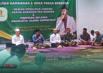 Kajian Ramadhan dan buka bersama PWNU Gorontalo bersama DPC PKB Pohuwato, Kamis (4/4/2024).