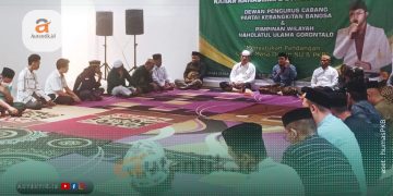 Kajian Ramadhan dirangkaikan buka bersama DPC PKB Pohuwato dan PWNU Provinsi Gorontalo, Kamis (4/4/2024).