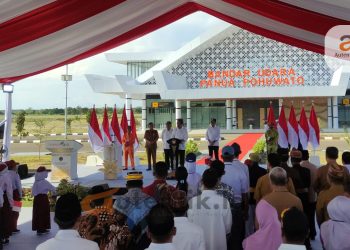Peresmian Bandar Udara Panua Pohuwato oleh Presiden RI, Joko Widodo, Senin (21/4/2024).