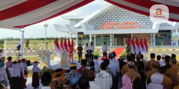 Peresmian Bandar Udara Panua Pohuwato oleh Presiden RI, Joko Widodo, Senin (21/4/2024).
