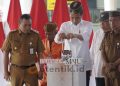 Bupati Saipul A. Mbuinga, ikut mendampingi Presiden Joko Widodo saat meresmikan Bandara Panua Pohuwato, Senin (22/4/2024).