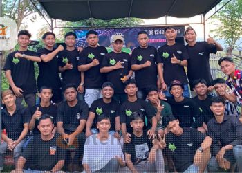 Panitia pelaksana semarak ketupat di Lingkungan IV, Kelurahan Hunggaluwa, Kecamatan Limboto, Rabu (17/4/2024).