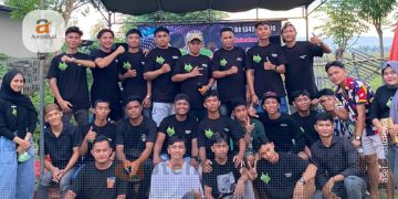 Panitia pelaksana semarak ketupat di Lingkungan IV, Kelurahan Hunggaluwa, Kecamatan Limboto, Rabu (17/4/2024).
