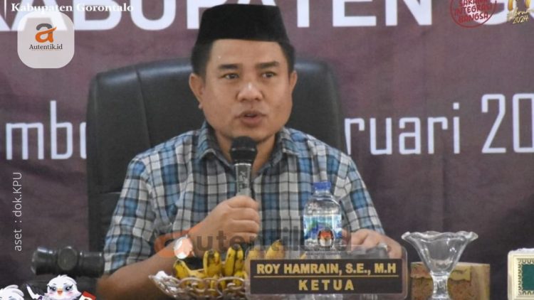 Ketua KPU Kabupaten Gorontalo, Roy Hamrain,