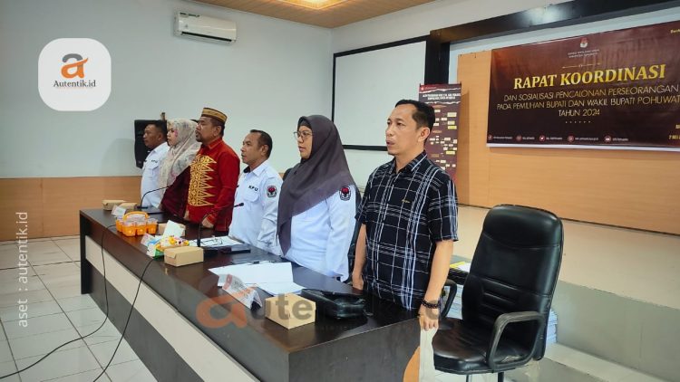 Rakor dan sosialisasi pencalonan perseorangan oleh KPU Kabupaten Pohuwato, Kamis (2/4/2024).