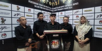 Konferensi pers KPU Kabupaten Pohuwato, Senin (13/5/2024).