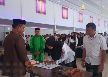 Pelantikan anggota PPS, se-Kabupaten Pohuwato, Ahad (26/5/2024).