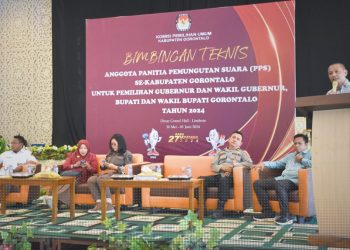 Bimbingan Teknis Anggota PPS oleh KPU Kabupaten Gorontalo.