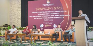 Bimbingan Teknis Anggota PPS oleh KPU Kabupaten Gorontalo.