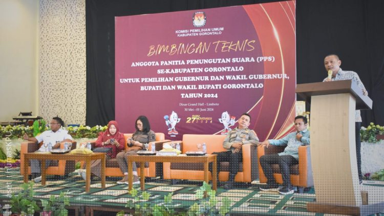 Bimbingan Teknis Anggota PPS oleh KPU Kabupaten Gorontalo.
