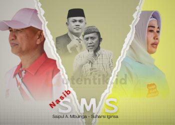 Ilustrasi pasangan SMS dalam bayang-bayang Iwan Adam - Nasir Giasi.