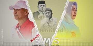Ilustrasi pasangan SMS dalam bayang-bayang Iwan Adam - Nasir Giasi.