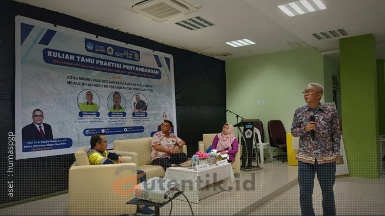 kuliah tamu "Merdeka Belajar" Bersama praktisi pertambangan di Universitas Negeri Gorontalo.