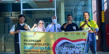 Manajemen PGP saat hadir dalam pelepasan peserta seleksi Paskibraka Nasional 2024, Minggu (9/6/2024).