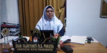 Anggota KPU Kabupaten Pohuwato, Dian F. Pakaya