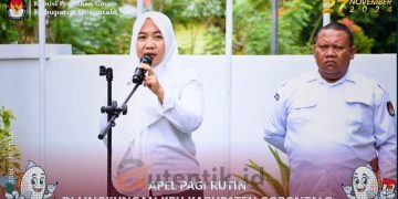 Apel rutin dilingkungan KPU Kabupaten Gorontalo, Senin (10/6/2024).