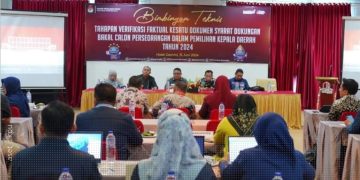Bimtek Tahapan Verfak dokumen syarat dukungan Bapaslkn perseorangan Pilkada 2024, Sabtu (15/6/2024).