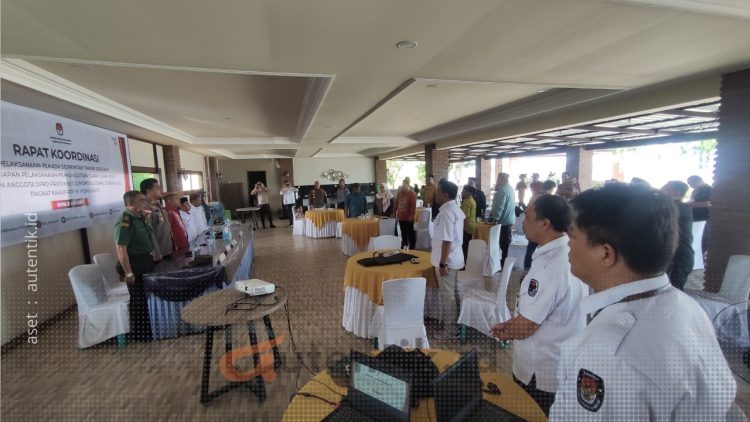 Rapat Koordinasi persiapan pelaksanaan Pilkada 2024 dan PSU Anggota DPRD Provinsi Gorontalo dapil 6, Kamis (27/6/2024).