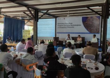 Konsultasi para pihak program pertanian berkelanjutan di B'Maleo Burung Indonesia, Rabu (24/7/2024).