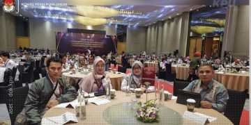 KPU Provinsi Gorontalo saat menghadiri rapat koordinasi persiapan pembentukan badan ad hoc, Rabu (5/6/2024).