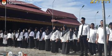 Apel Coklit serentak yang diikuti 1.193 Pantarlih Kabupaten Gorontalo di masing-masing wilayah, pada Senin (24/6/2024).
