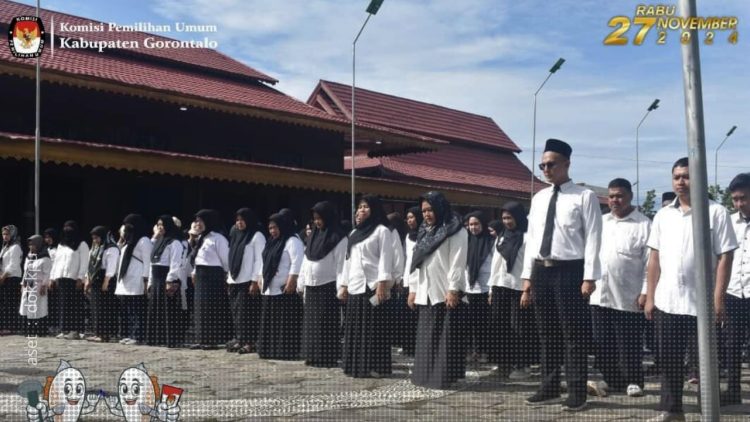 Apel Coklit serentak yang diikuti 1.193 Pantarlih Kabupaten Gorontalo di masing-masing wilayah, pada Senin (24/6/2024).