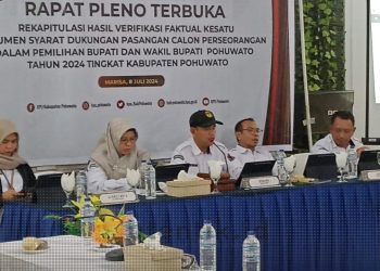 Rapat pleno KPU Kabupaten Pohuwato, Senin (8/6/2024).