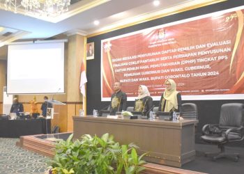 Bersh regulasi penyusunan daftar pemilih KPU Kabupaten Gorontalo, Sabtu (20/7/2024).