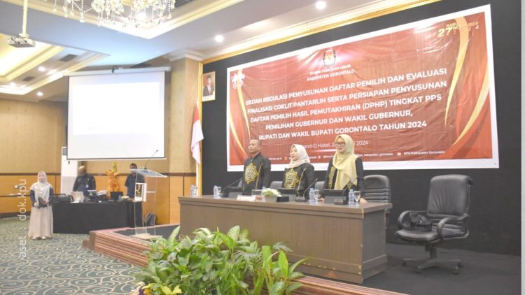 Bersh regulasi penyusunan daftar pemilih KPU Kabupaten Gorontalo, Sabtu (20/7/2024).