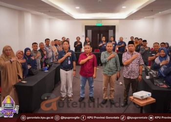 Rakor persiapan pelaksanaan sosialisasi dan pendidikan  pemilih oleh KPU Provinsi Gorontalo.