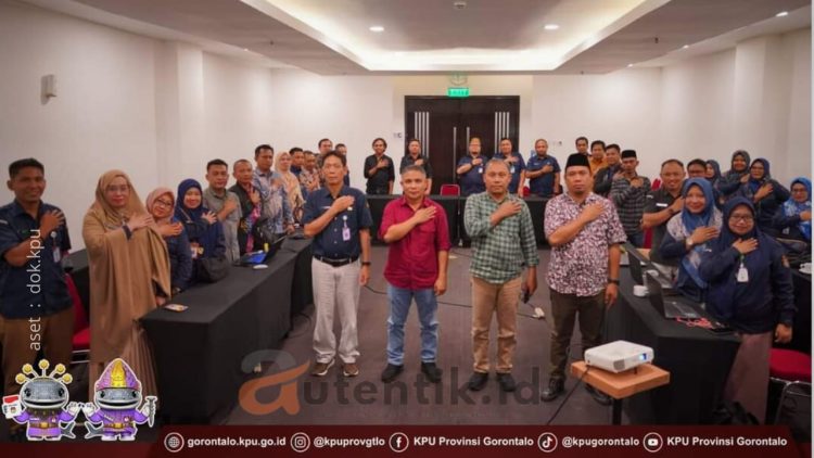 Rakor persiapan pelaksanaan sosialisasi dan pendidikan  pemilih oleh KPU Provinsi Gorontalo.