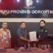 Anggota KPU Provinsi Gorontalo bersama BPK RI Perwakilan Gorontalo.