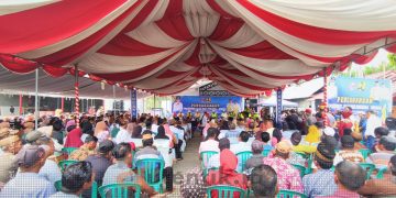 Pencanangan preservasi ruas jalan Duhiadaa - Imbodu, Selasa (13/8/2024).