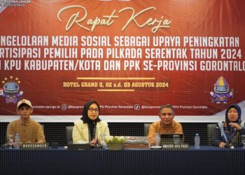 Rapat kerja pengelolaan media sosial bersama PPK se-Gorontalo.