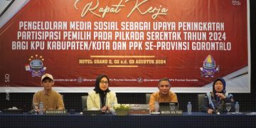 Rapat kerja pengelolaan media sosial bersama PPK se-Gorontalo.