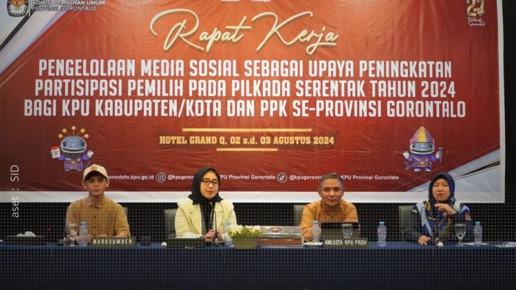 Rapat kerja pengelolaan media sosial bersama PPK se-Gorontalo.