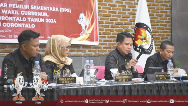 Penetapan Daftar Pemilih Sementara (DPS) Kabupaten Gorontalo.