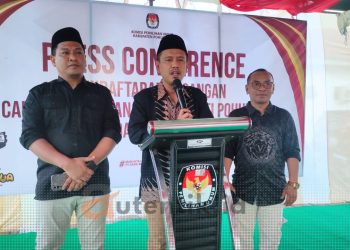 Konferensi pers KPU Kabupaten Pohuwato, Rabu (38/8/2024).