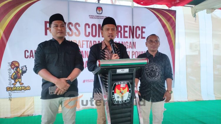 Konferensi pers KPU Kabupaten Pohuwato, Rabu (38/8/2024).