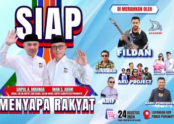 Deklarasi Pasangan Calon Bupati dan Calon Wakil Bupati Pohuwato, Saipu A. Mbuinga - Iwan Adam.