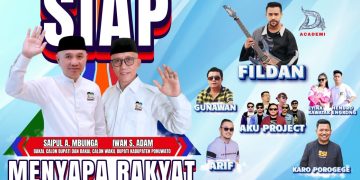 Deklarasi Pasangan Calon Bupati dan Calon Wakil Bupati Pohuwato, Saipu A. Mbuinga - Iwan Adam.