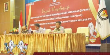 Rakor KPU Kabupaten Gorontalo, Kamis (20/9/2024).